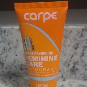 Carpe Sweat Absorbing Feminine Care Deodorant. Vanilla Peach Scent